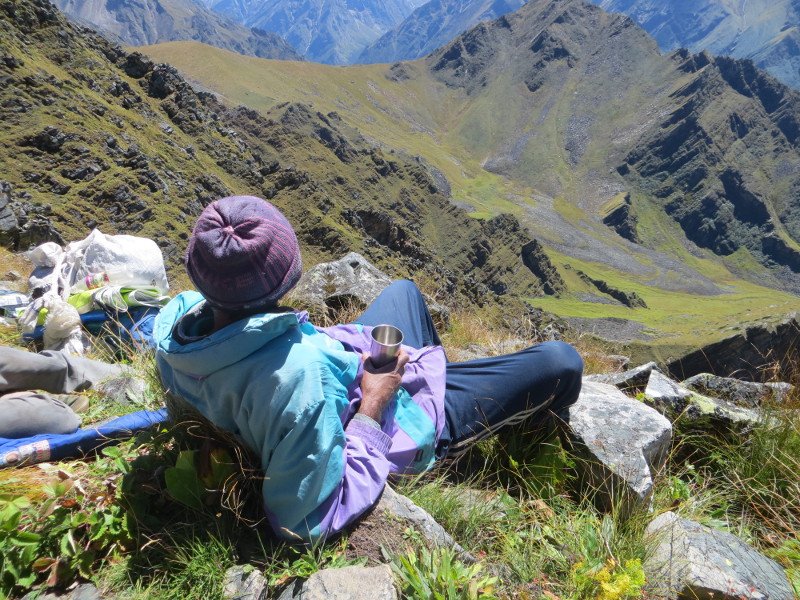 [Photograph: Tea on the trail]