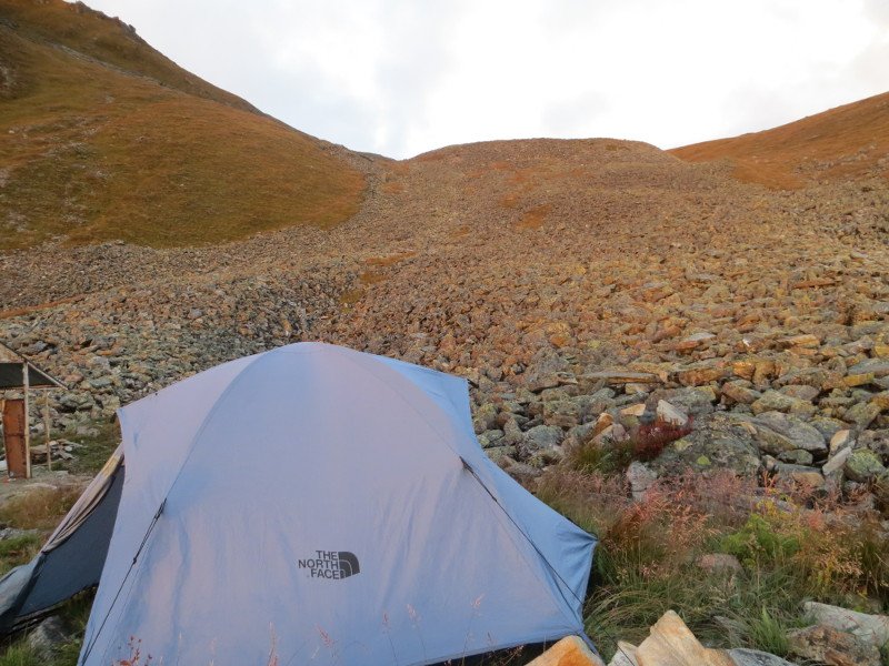 [Photograph: Camp at Dharansi]