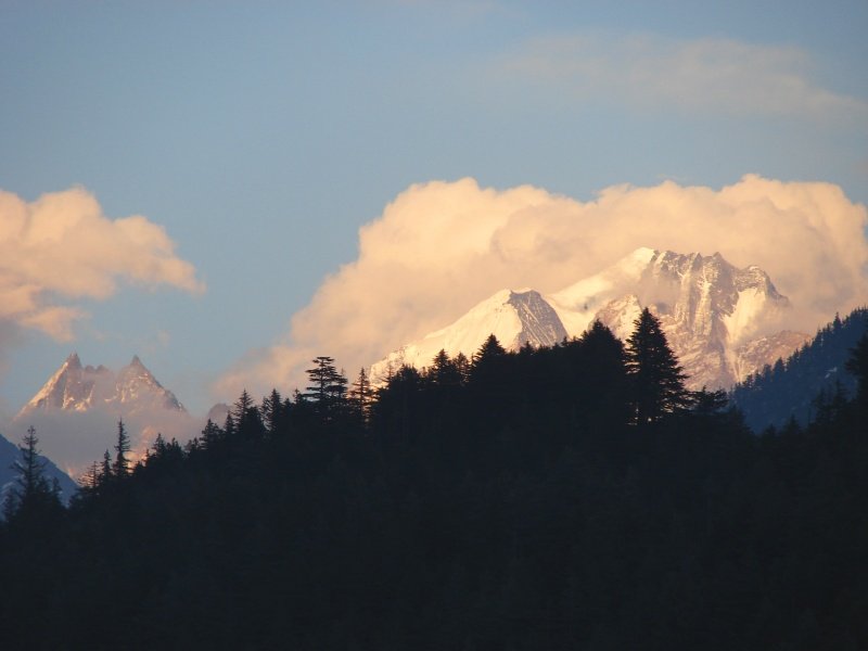 [Photograph: Sunset at Harsil]