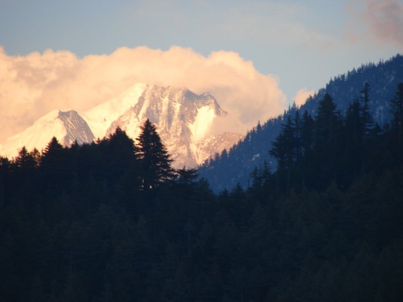 [Photograph: Sunset at Harsil]