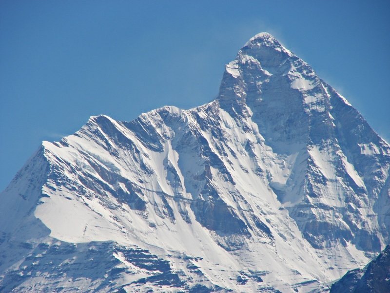 [Photograph: Nanda Devi from Auli]