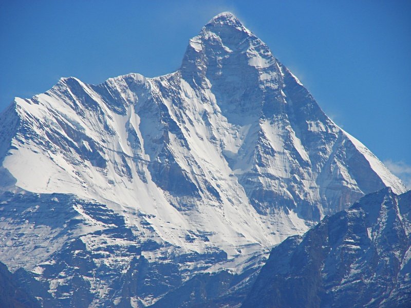 [Photograph: Nanda Devi from Auli]