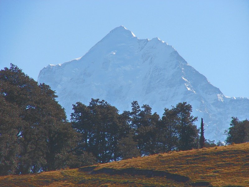 [Photograph: Dunagiri from Gorson]