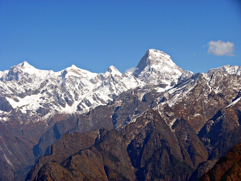 [Photograph: Nilgiri Parbat from Gorson]