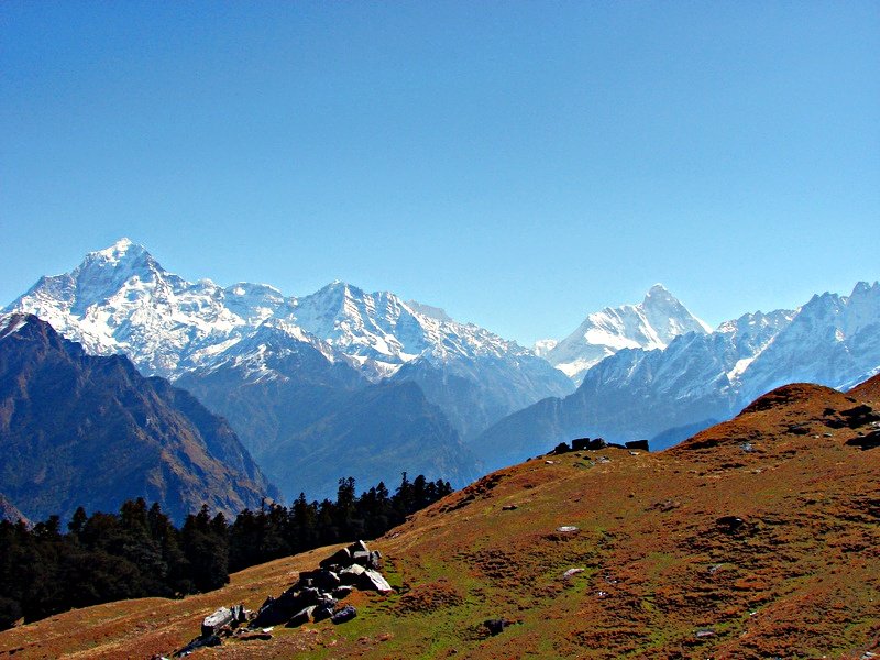 [Photograph: Dunagiri and Nanda Devi]