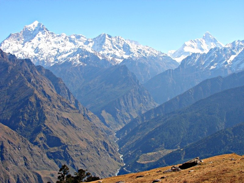 [Photograph: Dhauli Ganga from Gorson]
