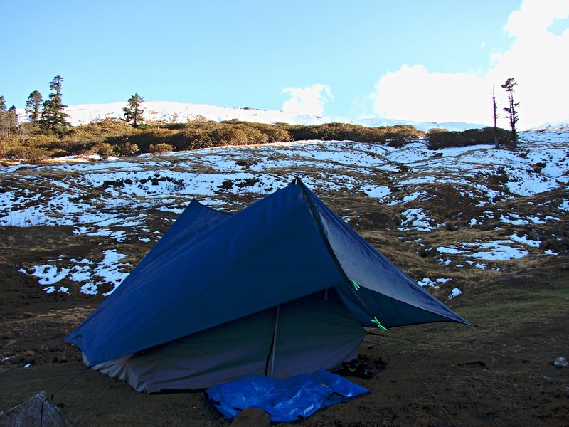 [Photograph: Camp above Khullara]