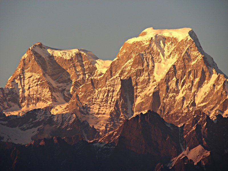 [Photograph: Hathi Parbat at sunset]