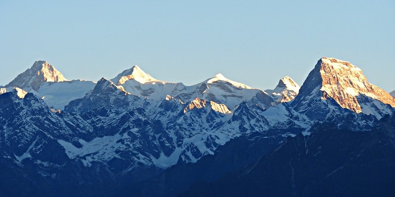 [Photograph: Sunrise on Kamet]