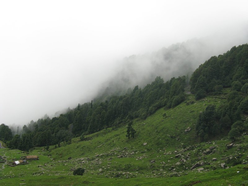 [Photograph: Chaans below Chopta]