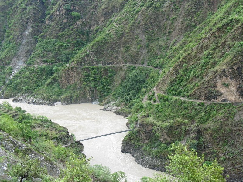 [Photograph: Bridge over the Alaknanda]