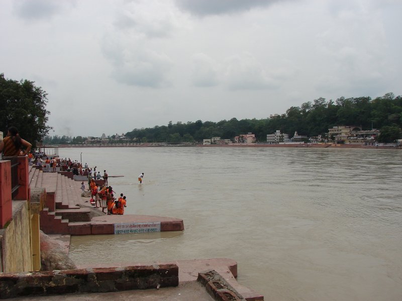 [Photograph: Bathing ghat in Rishikesh]